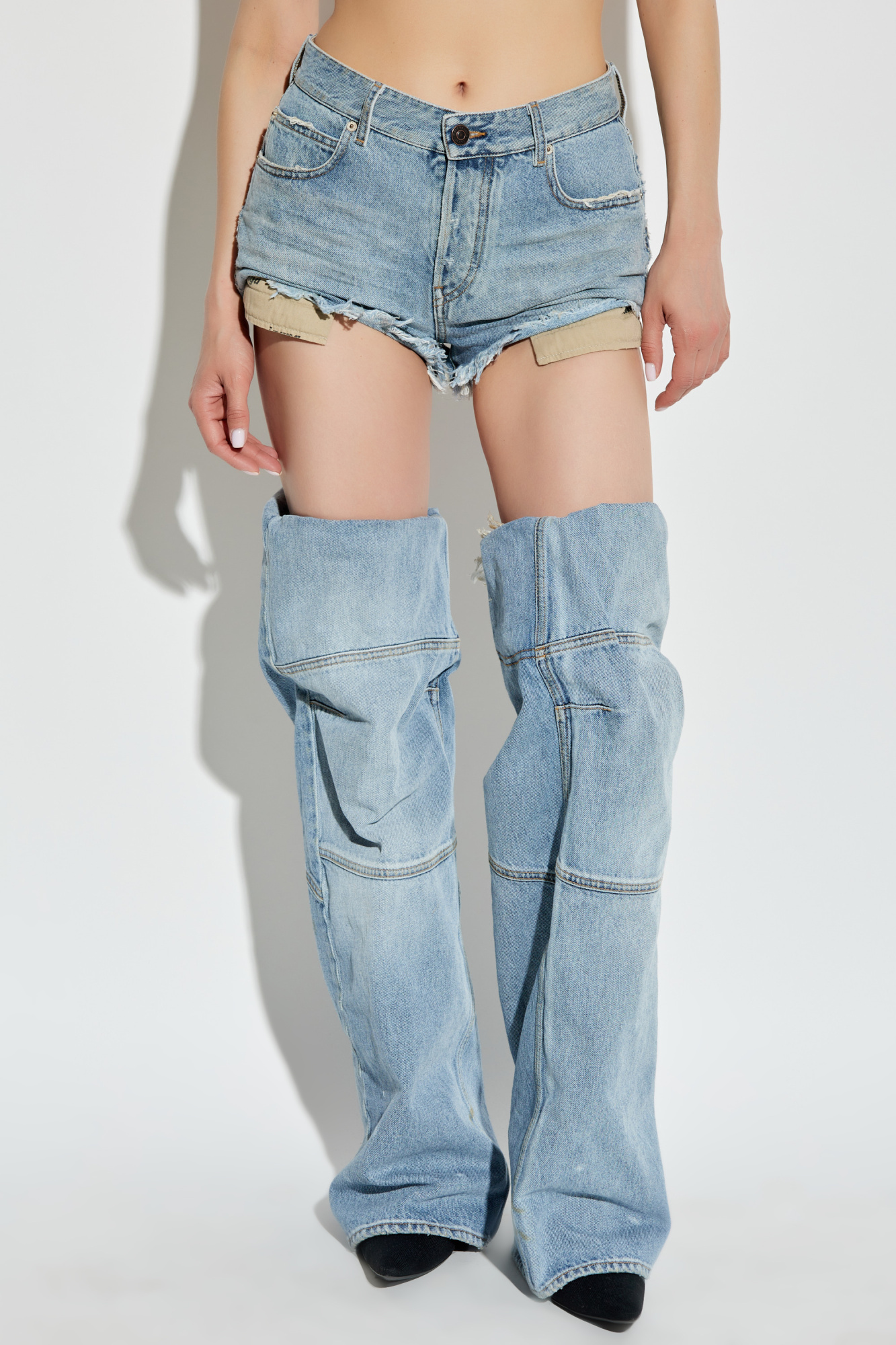 Balenciaga Denim shorts with 'vintage' effect | Women's